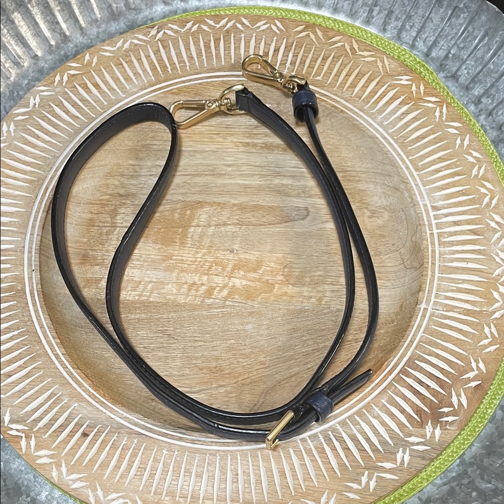 Navy leather Purse Strap